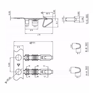 2510接线端子KF2510 插簧连接器 3p接插件2.54mm间距纯铜连绕式