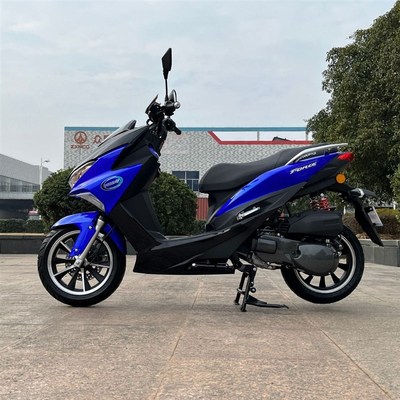 出口车型150踏板摩托车狮吼2024款助力燃油成人两轮越野机车