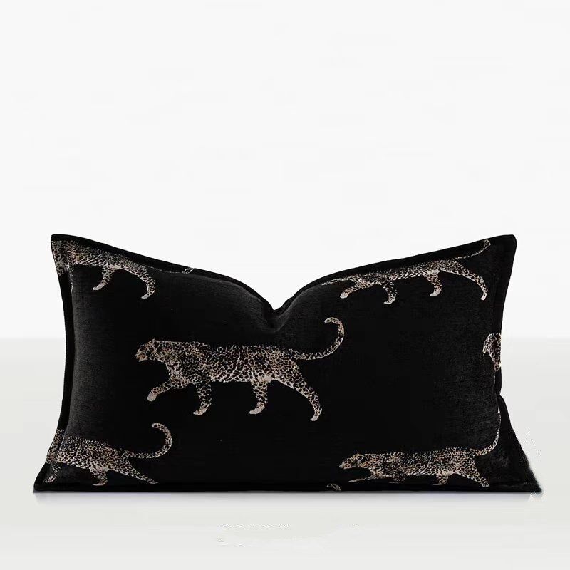 轻奢简约现代抱枕沙发客厅靠垫方枕样板间酒店仿兔毛抱枕靠包腰枕