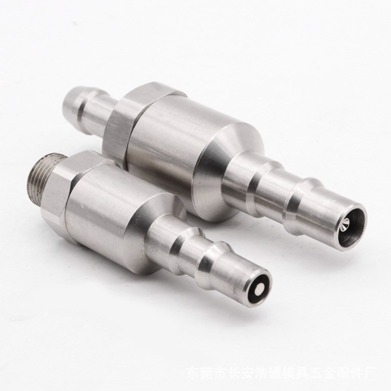 STAUBLI不锈钢按钮式气动快速接头RBE03  06  08  11