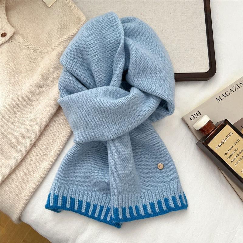 双色羊毛围巾女冬季保暖百