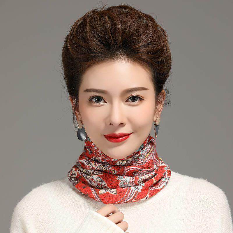 时尚围脖女式秋冬季假领子韩版高领百搭护颈椎小围巾保暖印花脖套