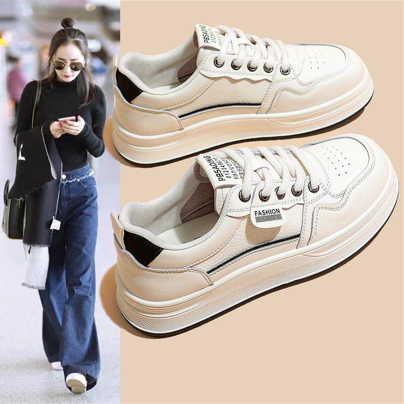 新品小白鞋女生百搭春秋平厚底2026夏季新款网红爆单休闲老爹运动