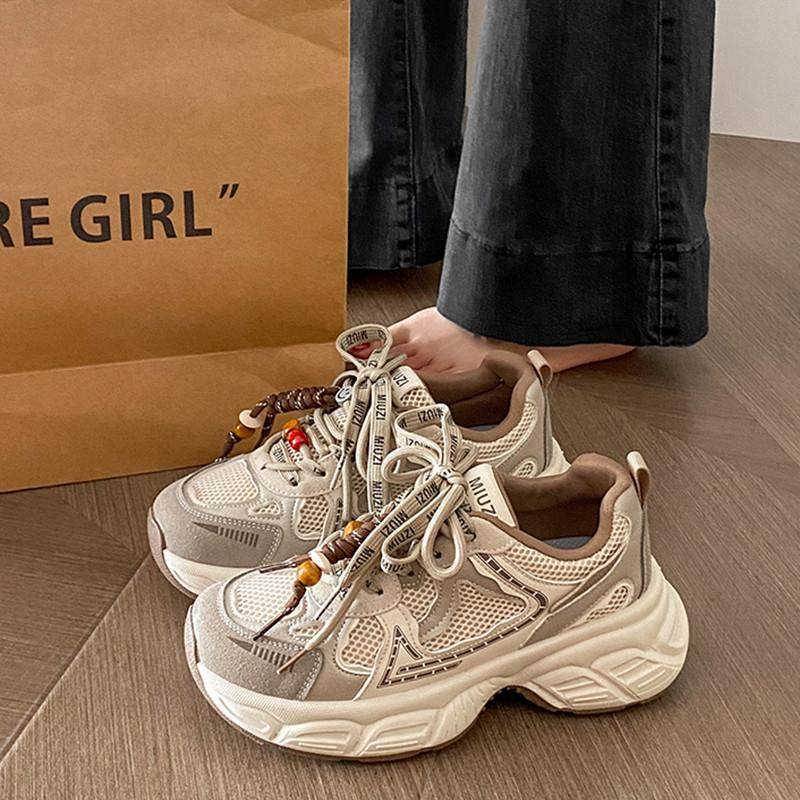 新品网面透气老爹鞋子女2025新款春秋厚底增高轻便跑步鞋休闲运动,女鞋,时尚休闲鞋,淘宝优惠券,粉丝福利购,淘宝优惠卷