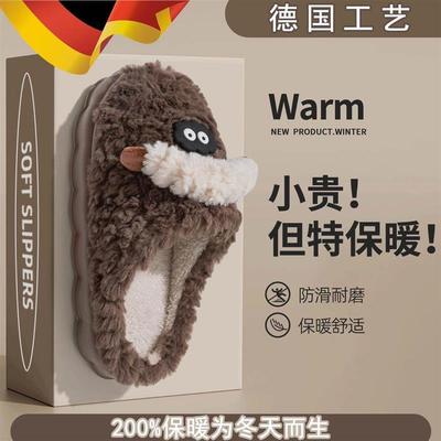 德国情侣棉拖鞋冬毛绒鞋静