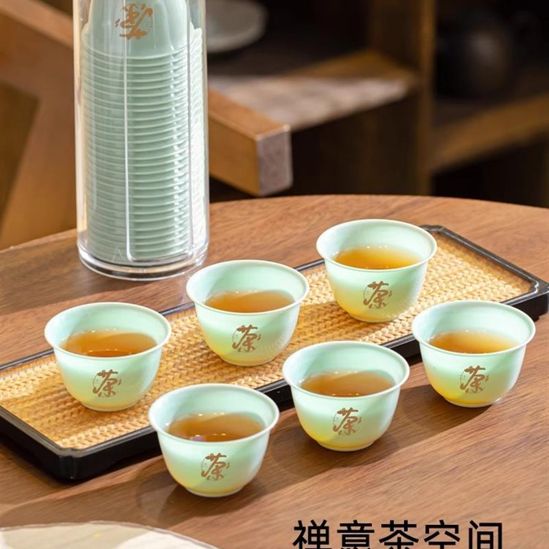 一次性功夫茶杯加厚防烫20