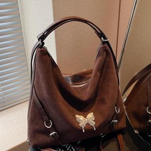 新品休闲大容量时尚包包女2024新款双肩后背包秋冬季通勤单肩托特