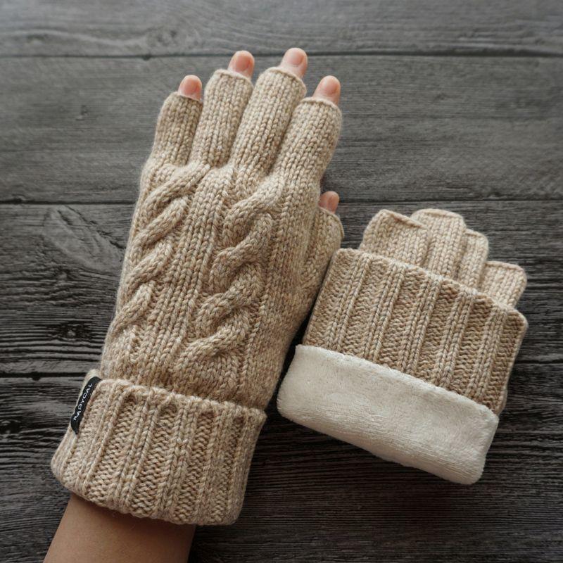 男女秋冬季纯色羊线毛加绒