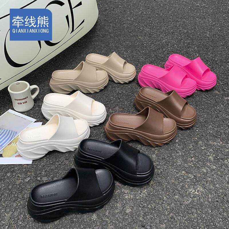 新品拖鞋女夏天时尚款外穿EVA8.0厚底增高防滑女士沙滩居家