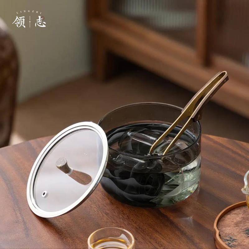 高端玻璃茶洗缸笔洗水盂水