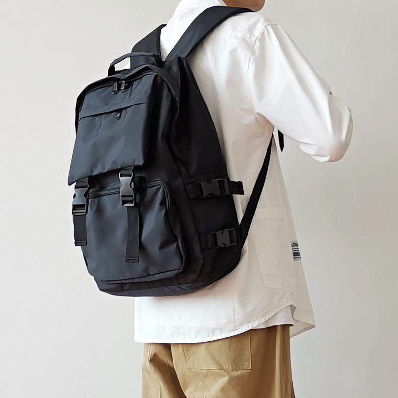 新品双肩包男学生书包大容量女潮流背包韩版百搭休闲电脑包原宿风