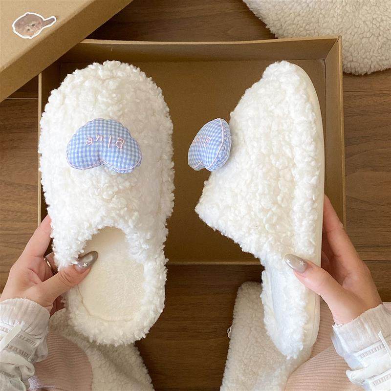 2025新款棉拖鞋室内家居保暖防滑高颜值毛绒拖鞋女士款软底踩屎感