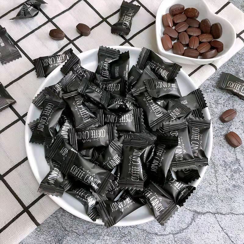 特浓咖啡糖硬糖黑咖啡味网红休闲零食批发结婚喜糖果独立小包装