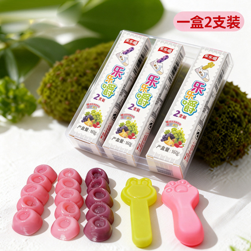 笑嘻嘻乐乐嚼果味软糖嚼嚼乐耐嚼咬不动的糖果拽拽糖软糖多口味