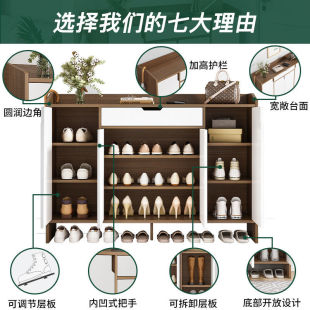 鞋 架子 柜家用门口靠墙大容量简易多功能收纳特价 仿实木进门防尘鞋