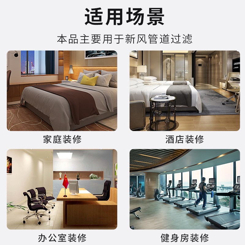 抽风机过滤网排气扇新风系统管道空气过滤器防蚊虫通风过滤净化箱