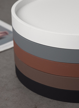 圆形花盆托盘带轮移动万向轮黑灰白色仿水泥家用加厚防渗漏接水盘