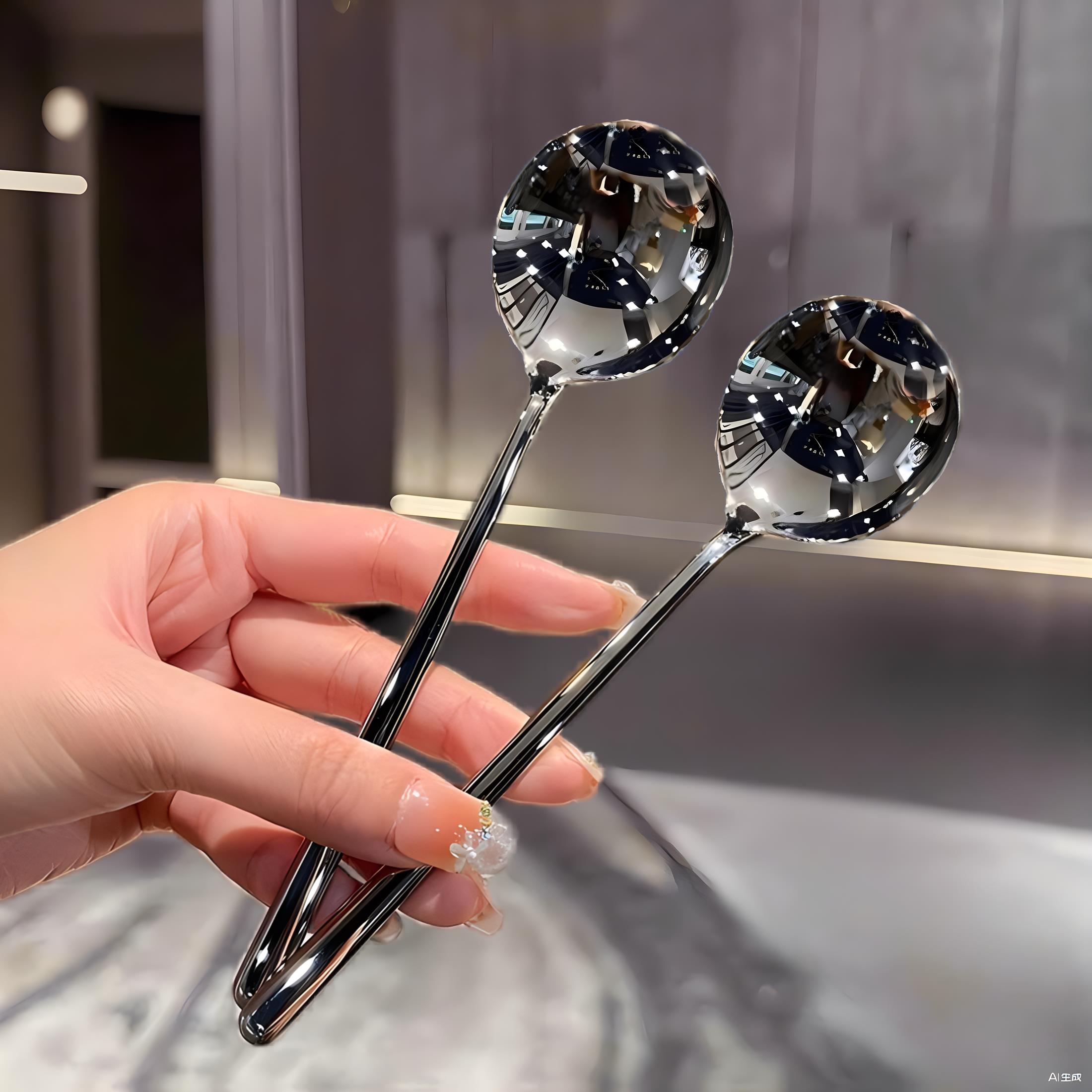 304不锈钢家用精致高颜值韩式长柄高档吃饭调羹ins风拌饭汤匙勺子