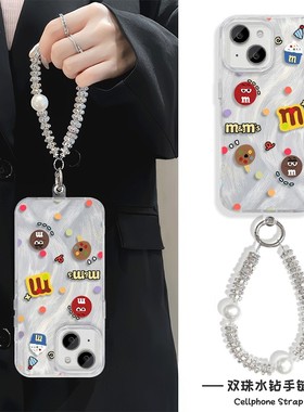 创意波点m豆X200S荣耀GT手机壳带挂绳12羽纱iPhone13适用NOTE14小米15苹果16ProMax硬HI畅享70Plus小众高级感