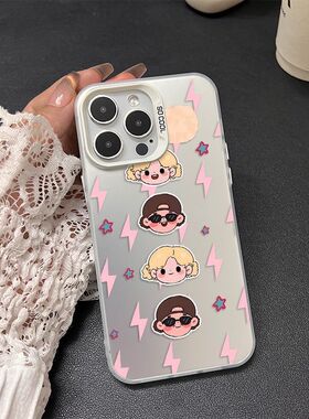 iPhone13卡通荣耀600适用苹果12彩银VIVOIQOO15硬OPPORENO16创意14PLUS高级感小米17ProMax手机壳ROSÉ朴彩英