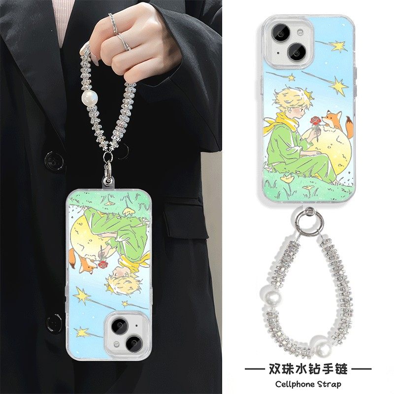 手机壳带挂绳16ProMax苹果1213适用iPhone17硬14羽纱15PLUS高颜值狐狸星球王子荣耀MAGIC8真我gt7VIVOS20红米