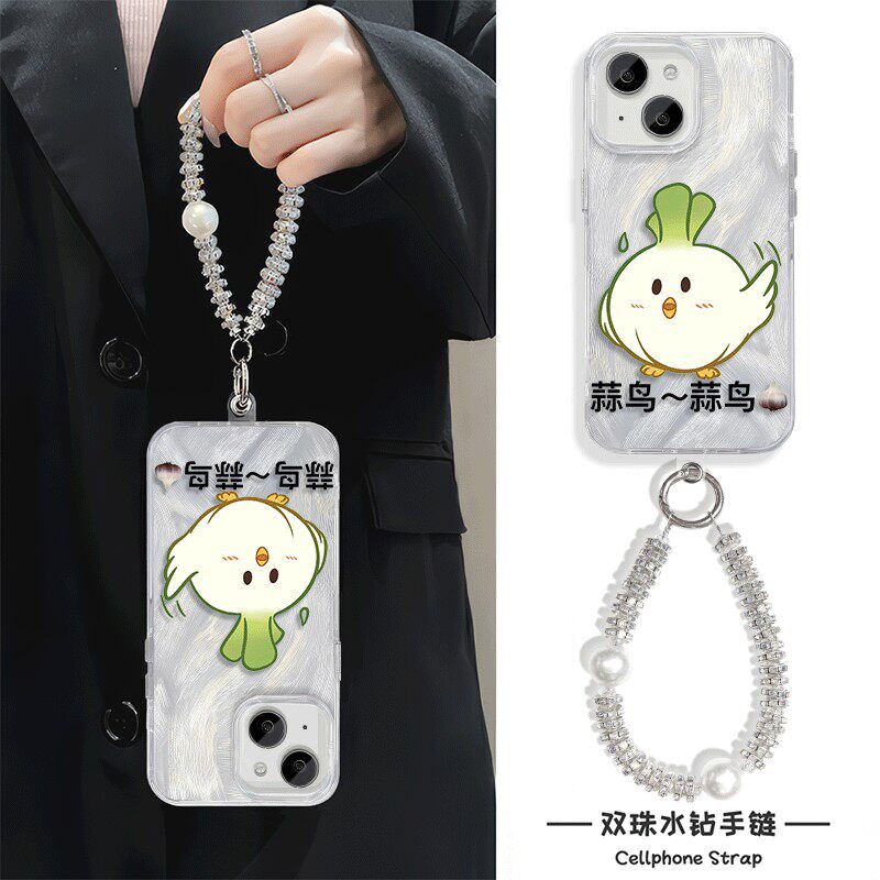 手机壳带挂绳16ProMax苹果1213适用iPhone17硬14羽纱15PLUS高颜值趣味蒜鸟蒜鸟华为PURA80红米K80PRO一加ACE5