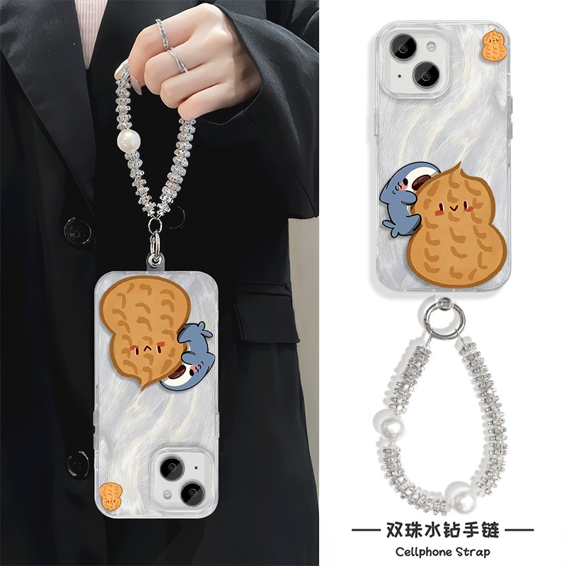 羽纱14PLUS适用12可爱陈楚生花生OPPOFINDX9手机壳带挂绳Reno13硬iPhone17苹果15周边16ProMax新款华为MATE80