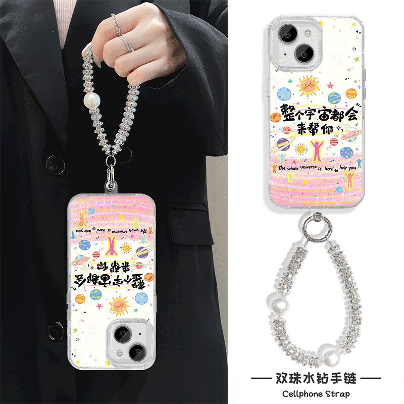 iPhone17创意16ProMax都会来帮你手机壳带挂绳15PLUS硬苹果13荣耀Magic8高级感12适用Reno14羽纱ins风VIVOS50
