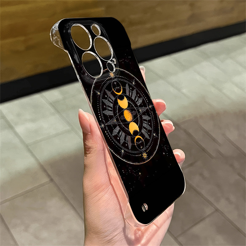 透明超薄14ProMax创意塔罗月亮a5高级感iPhone13适用硬16plus无边框苹果12手机壳带支架小米15SPRO个性Findx8