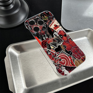 13ProMax手机壳带支架苹果15潮酷蜘蛛侠红米note14透明超薄12plus无边框iPhone适用硬16e高级感荣耀POWER个性