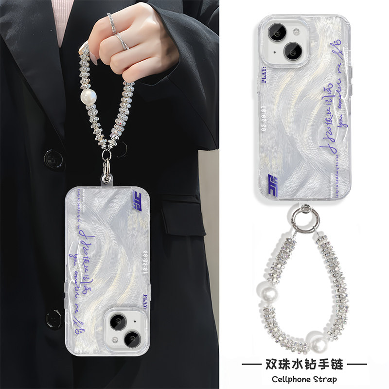 iPhone16适用硬15羽纱14plus苹果13手机壳带挂绳12ProMax高级感jj20林俊杰周边签名OPPOFINDX8一加ACE5荣耀GT