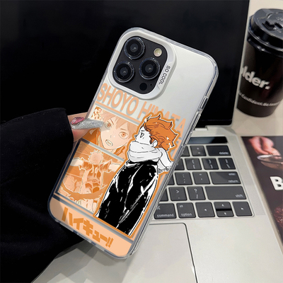 荣耀x80i动漫iPhone14手机壳硬小米17彩银VIVOx300Ultra个性苹果16plus适用13ProMax侧脸日向翔阳OPPORENO15C