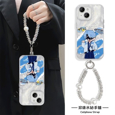 手机壳带挂绳16ProMax苹果1213适用iPhone17硬14羽纱15PLUS卡通薛之谦荣耀MAGIC8真我NEO7红米15RVIVOS50一加