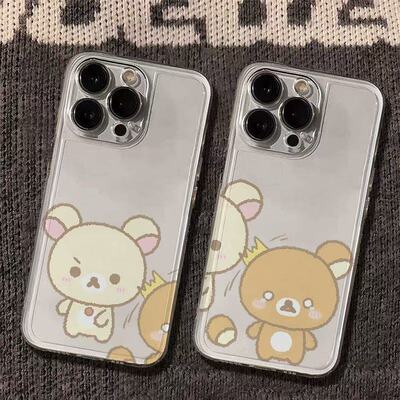iPhone17可爱苹果13华为PURA90创意12ProMax卡通软情侣暴躁轻松熊OPPORENO16小众适用14PLUS手机壳华为NOVA15