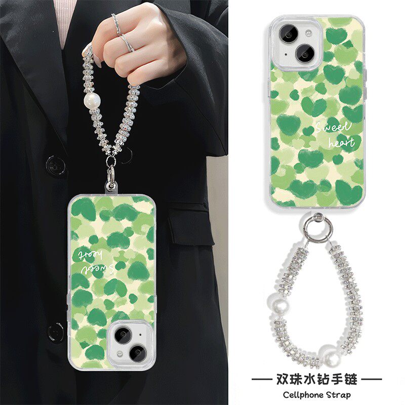 ins风爱心英文K80Pro手机壳带挂绳16羽纱iPhone13适用X200S高级感苹果14Plus硬15ProMax创意PURA70日韩NOVA12