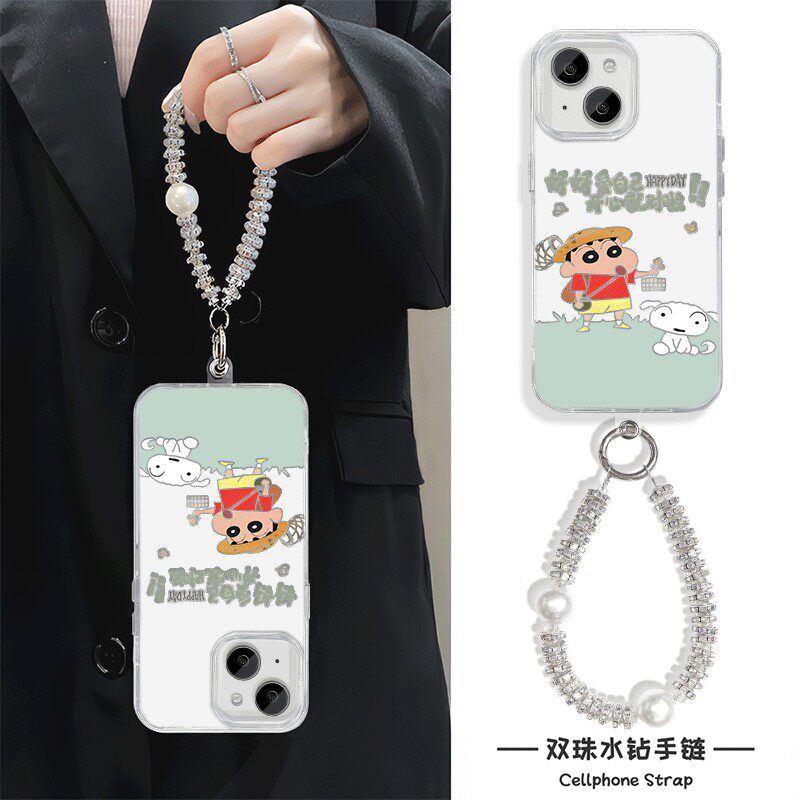 手机壳带挂绳16ProMax苹果1213适用iPhone17硬14羽纱15PLUS小新开心就对荣耀X70IOPPOFINDX8SVIVO红米TURBO4