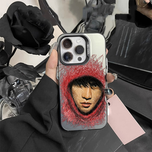 iPhone12ins风苹果15创意华为NOVA16彩银硬适用14PLUS高级感13ProMax小众手机壳Jay周杰伦线稿专辑小米17TPRO
