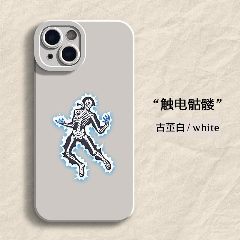 华为MATE80个性适用iPhone14p红米NOTE15苹果13创意瞳眼12ProMax软小米17手机壳16PLUS触电骷髅人VIVOIQOOZ8X