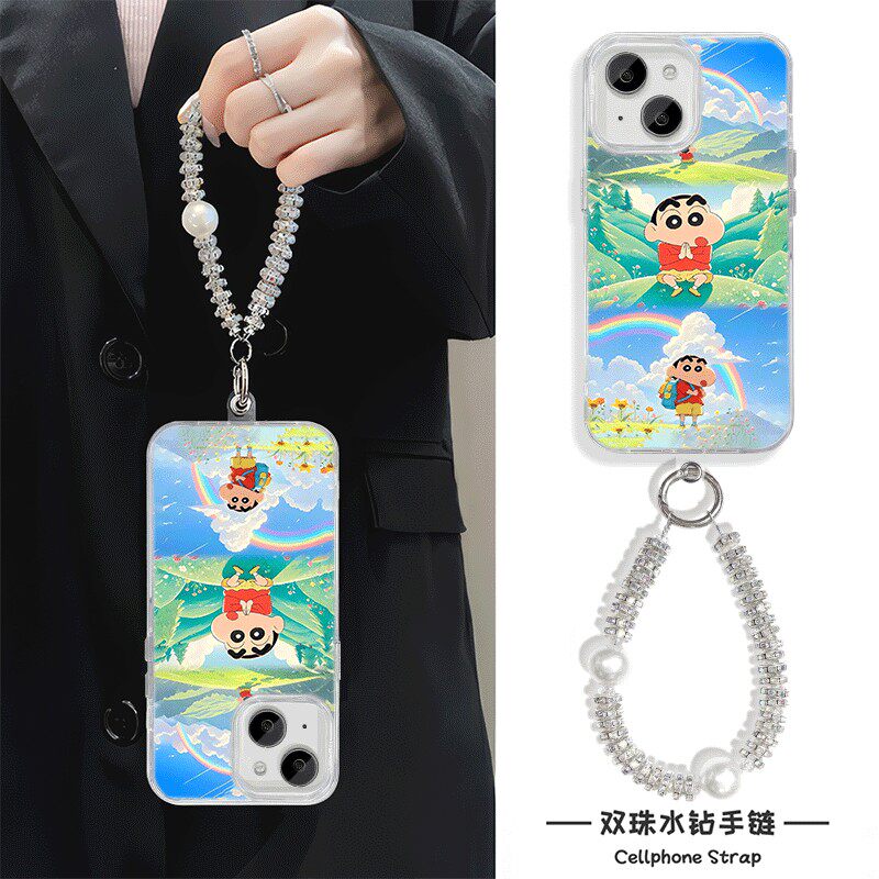 手机壳带挂绳16ProMax苹果1213适用iPhone17硬14羽纱15PLUS彩虹小新华为畅享80荣耀POWEROPPOFINDX8S一加ACE5