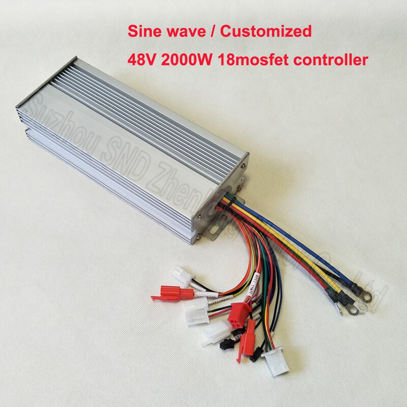 电车改装48V60v72v2000xW控制器18管正弦波  大功率矢量静音控制