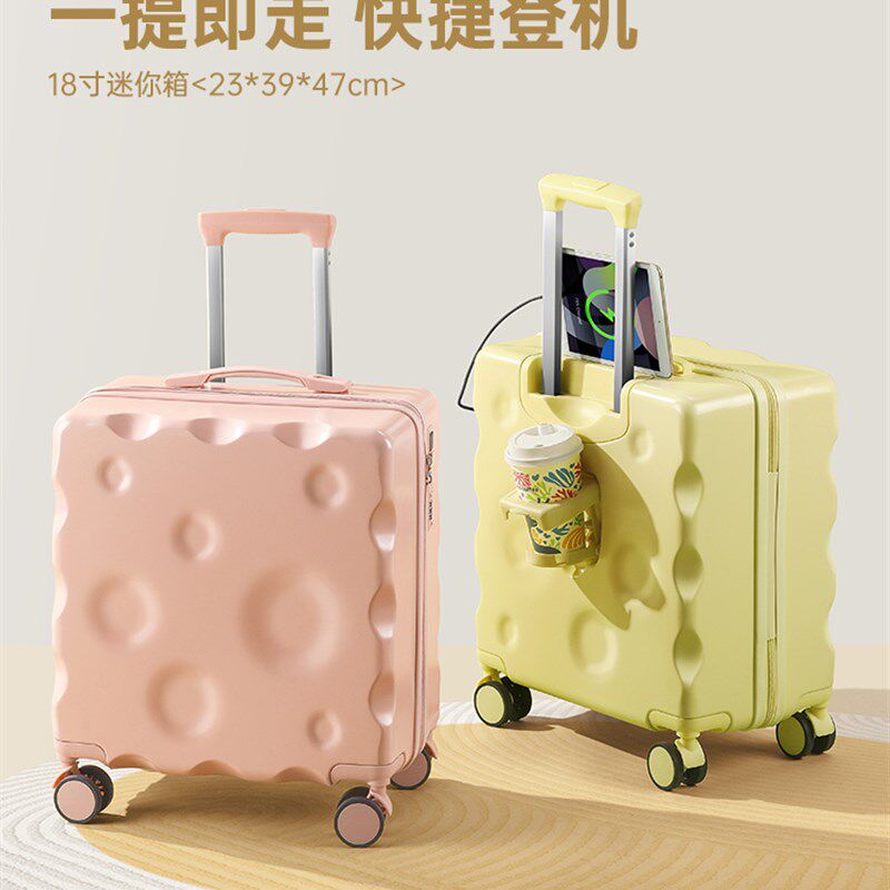 小行李箱女18寸小型短途免托运可爱登机箱20轻便儿童旅.行拉杆箱