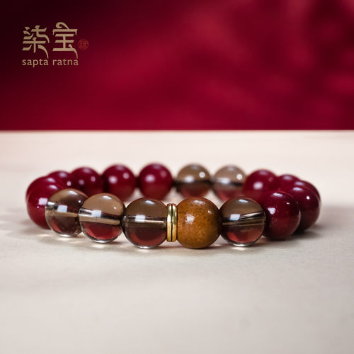 七宝缘天然紫金砂手串女款