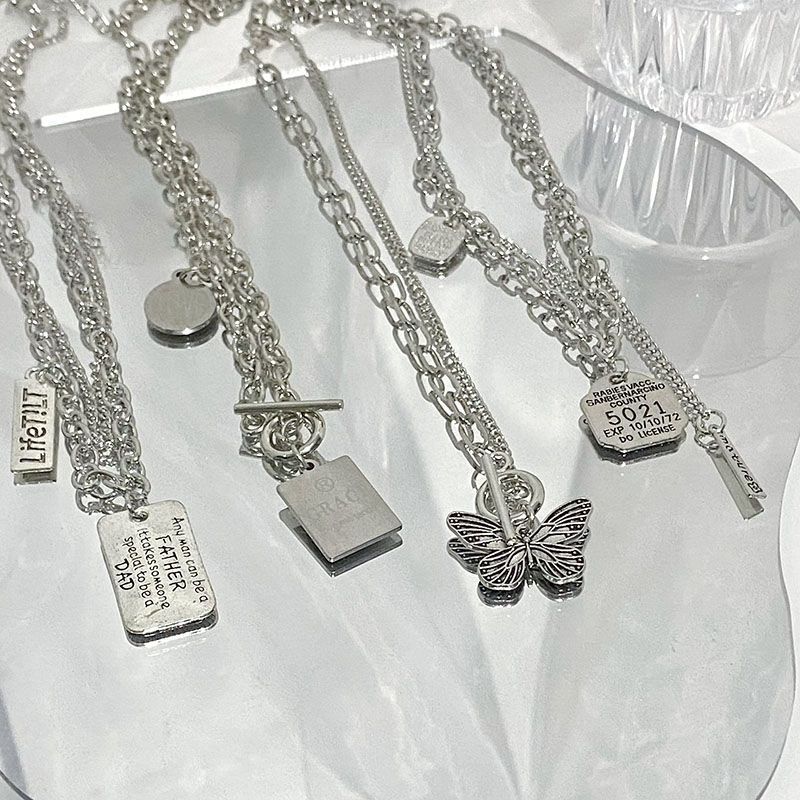 青衫甜酷~月光石项链女ins潮小众高级感设计爱心锁骨链珍珠颈链