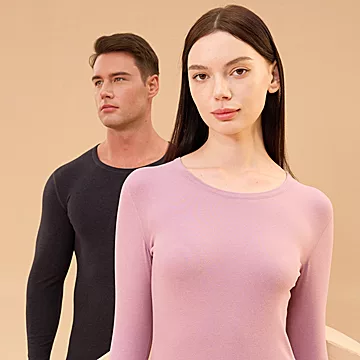 冰结绒丝保暖套无痕修身男女款