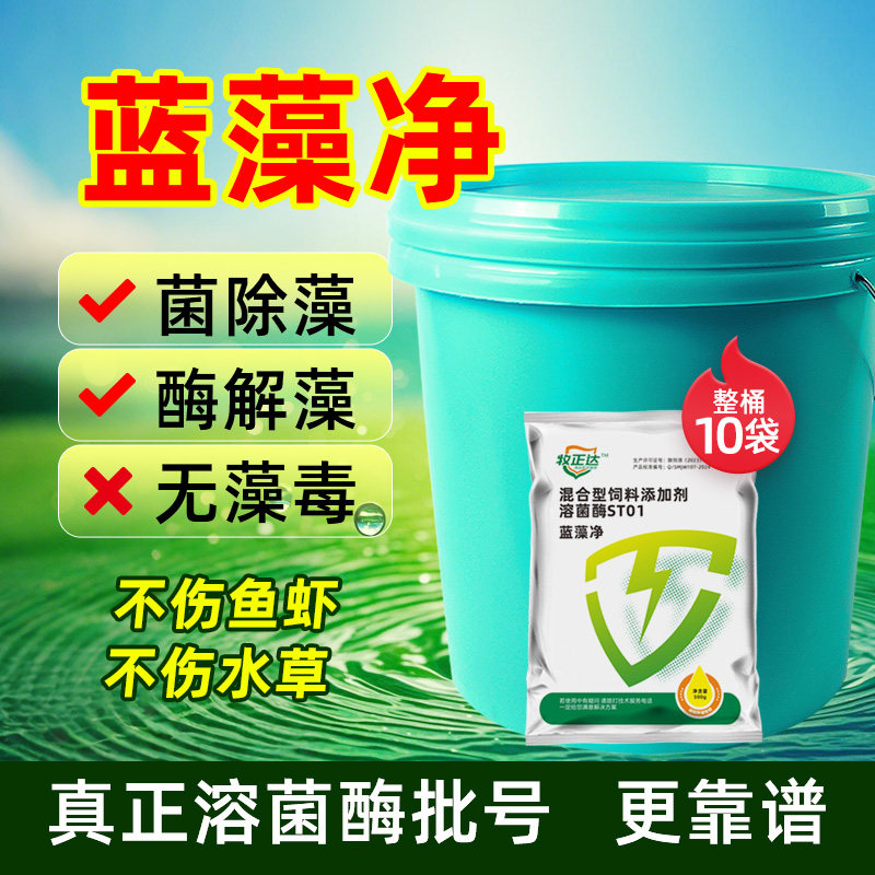 蓝藻分解精水产养殖鱼虾蟹塘蓝藻克星除绿水华鱼池缸除藻剂蓝藻净