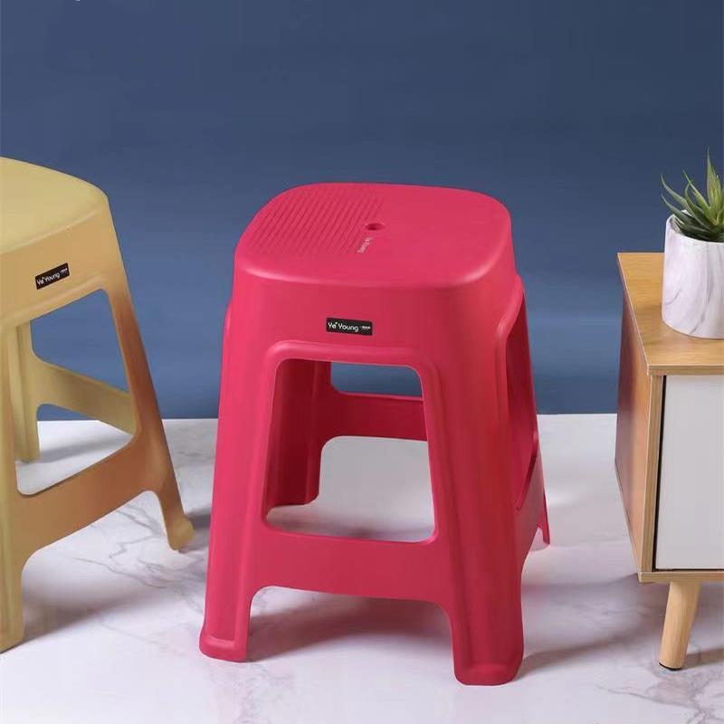 2只装塑料凳餐桌椅子加厚家用简约成人结实高胶凳叠放塑料椅现代