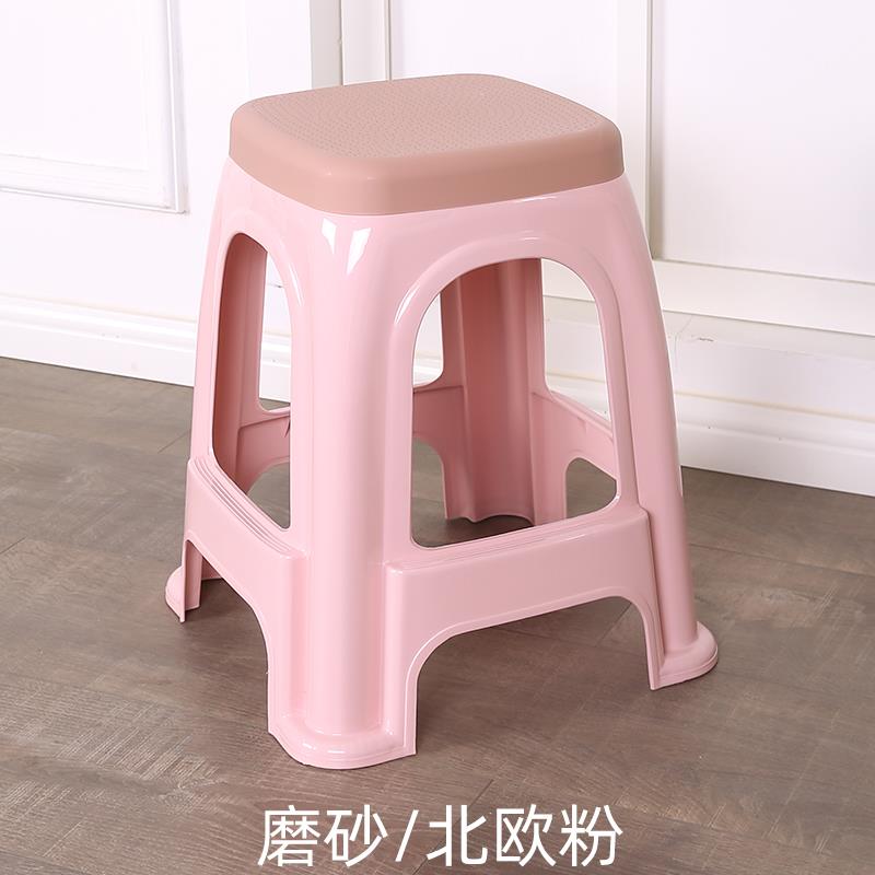 家用大号塑料欧式凳子加厚高凳熟胶板凳成人饭厅椅子经济型胶登子