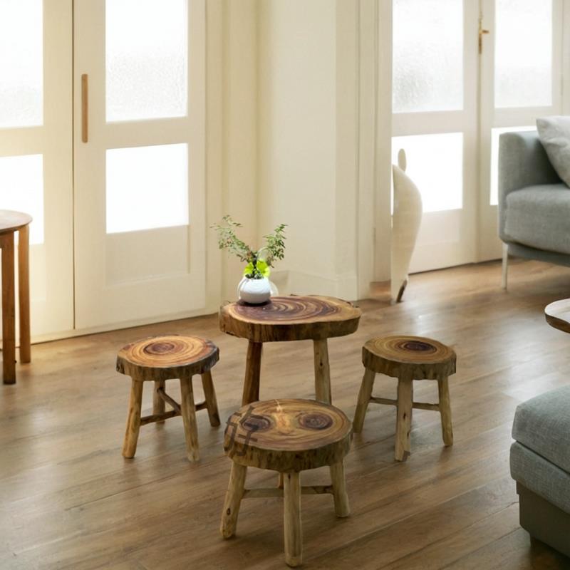 实木凳子香樟木墩原木树桩矮凳木桩床头柜边几换鞋家用凳椅子摆件