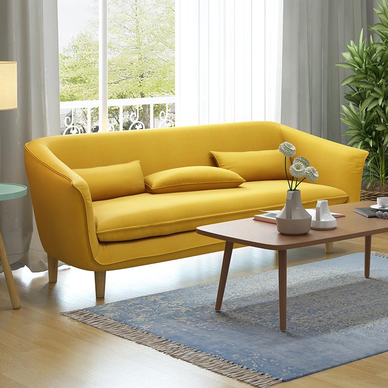 小户型布艺沙发现代简约店铺卧室公寓拆洗60厘米65cm宽超窄特薄款