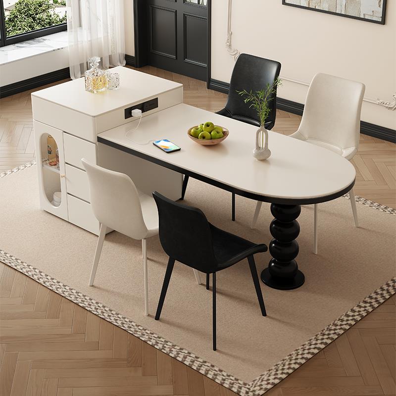 kadisi岛台餐桌新款家用一体可伸缩多功能现代简约岩板中岛台饭桌